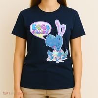 EGGS-Cellent! Cute Easter T-Rex T-Shirt thumb 4