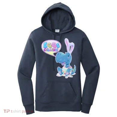 EGGS-Cellent! Cute Easter T-Rex Women's Hoodie