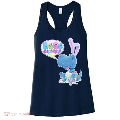 EGGS-Cellent! Cute Easter T-Rex Women's Tank Top