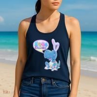 EGGS-Cellent! Cute Easter T-Rex Women's Tank Top thumb 2