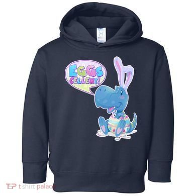 EGGS-Cellent! Cute Easter T-Rex Toddler Hoodie