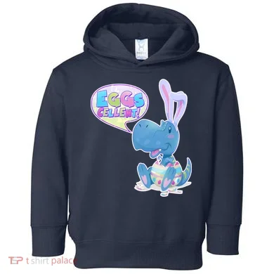 EGGS-Cellent! Cute Easter T-Rex Toddler Hoodie