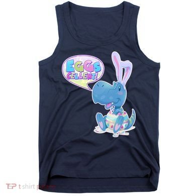 EGGS-Cellent! Cute Easter T-Rex Tank Top