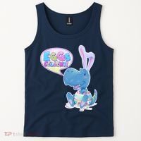 EGGS-Cellent! Cute Easter T-Rex Tank Top thumb 2
