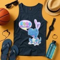 EGGS-Cellent! Cute Easter T-Rex Tank Top thumb 4