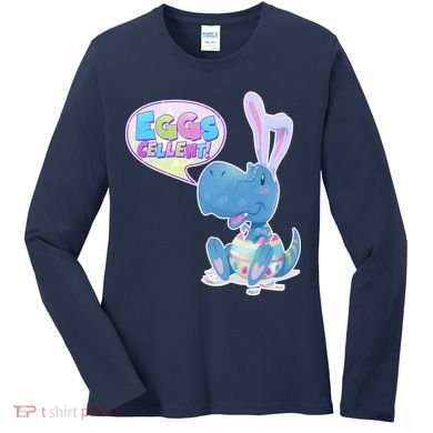 EGGS-Cellent! Cute Easter T-Rex Women's Long Sleeve Shirt