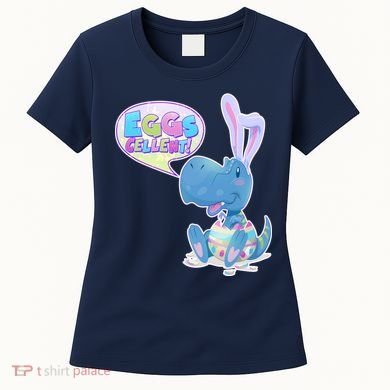 EGGS-Cellent! Cute Easter T-Rex Women's T-Shirt