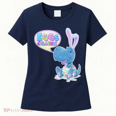 EGGS-Cellent! Cute Easter T-Rex Women's T-Shirt