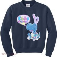 EGGS-Cellent! Cute Easter T-Rex Kids Sweatshirt thumb 0