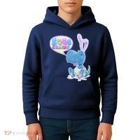 EGGS-Cellent! Cute Easter T-Rex Kids Hoodie thumb 4