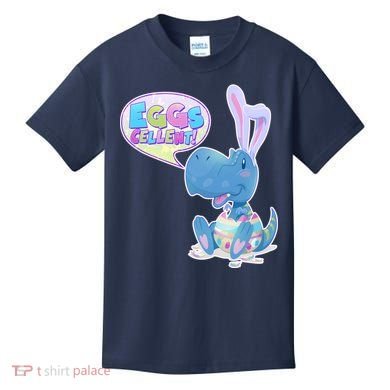 EGGS-Cellent! Cute Easter T-Rex Kids T-Shirt