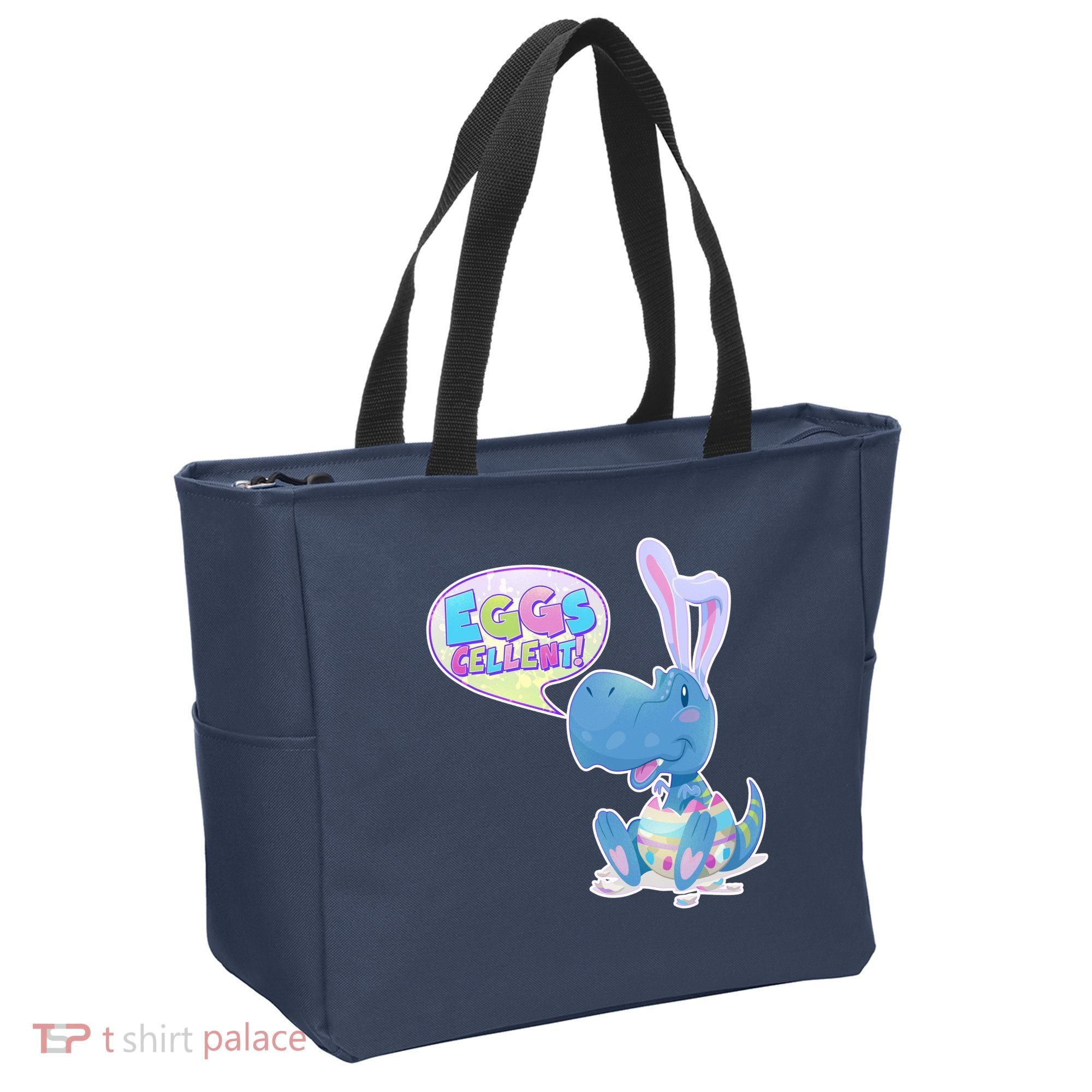 EGGS-Cellent! Cute Easter T-Rex Tote Bag