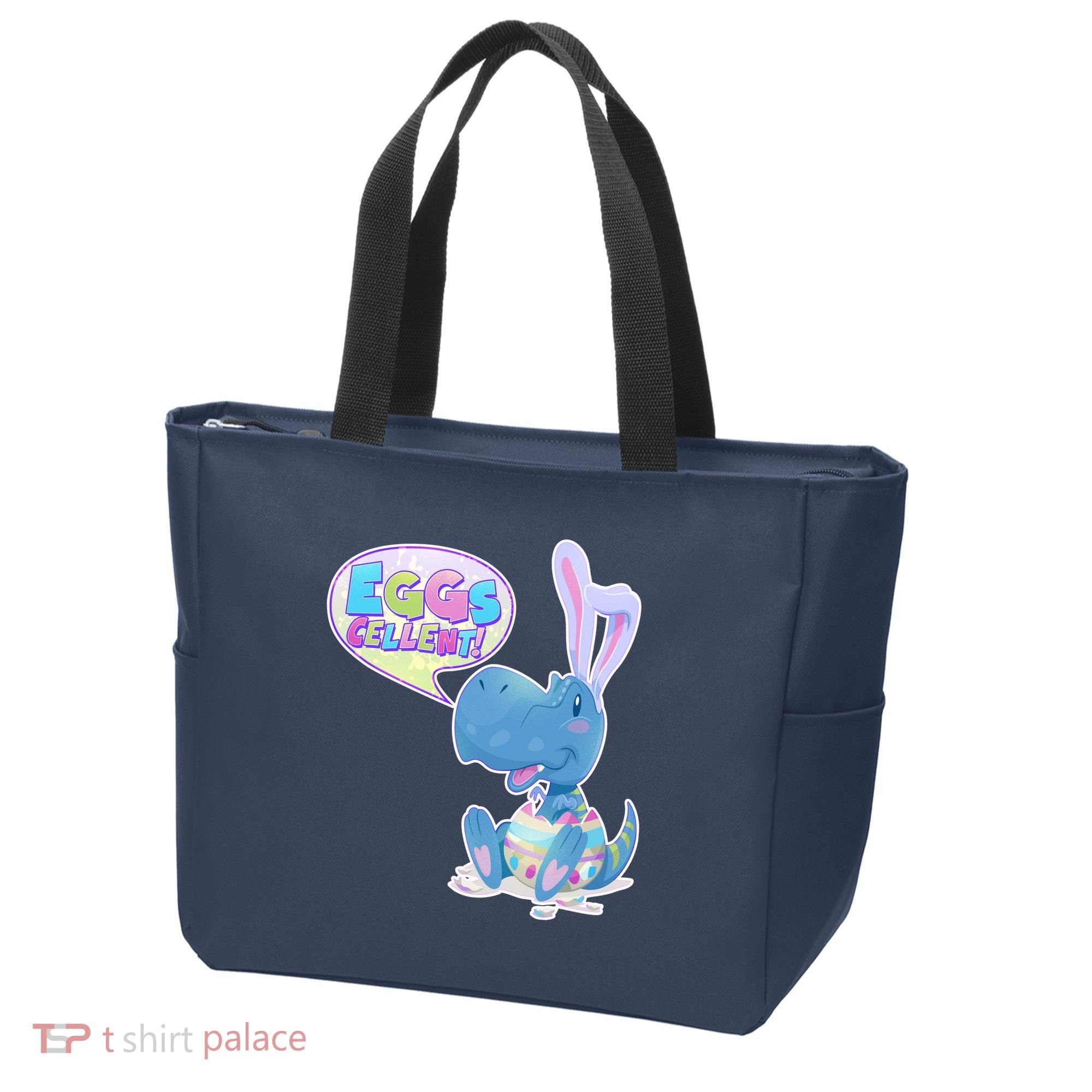 EGGS-Cellent! Cute Easter T-Rex Tote Bag