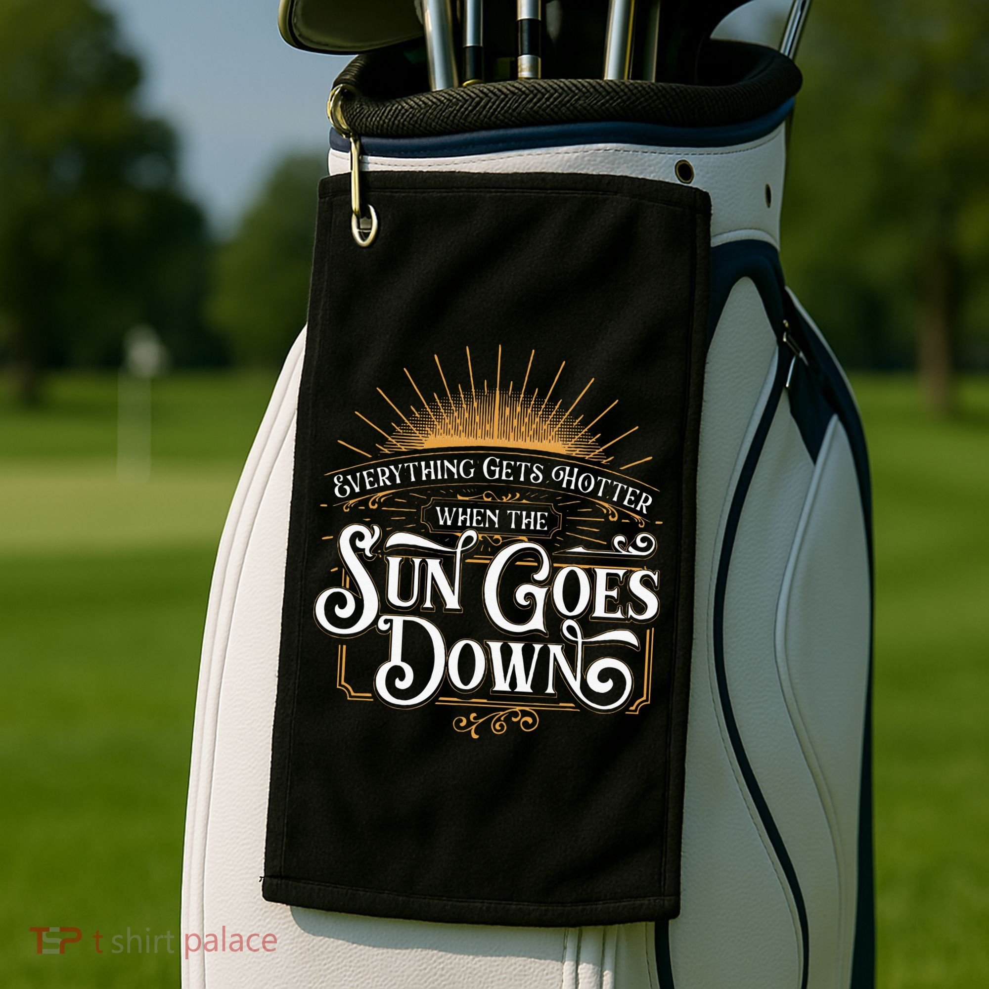 Everything Gets Hotter When The Sun Goes Down Country Music Golf Towel