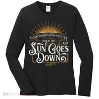 Everything Gets Hotter When The Sun Goes Down Country Music Women's Long Sleeve Shirt thumb 0