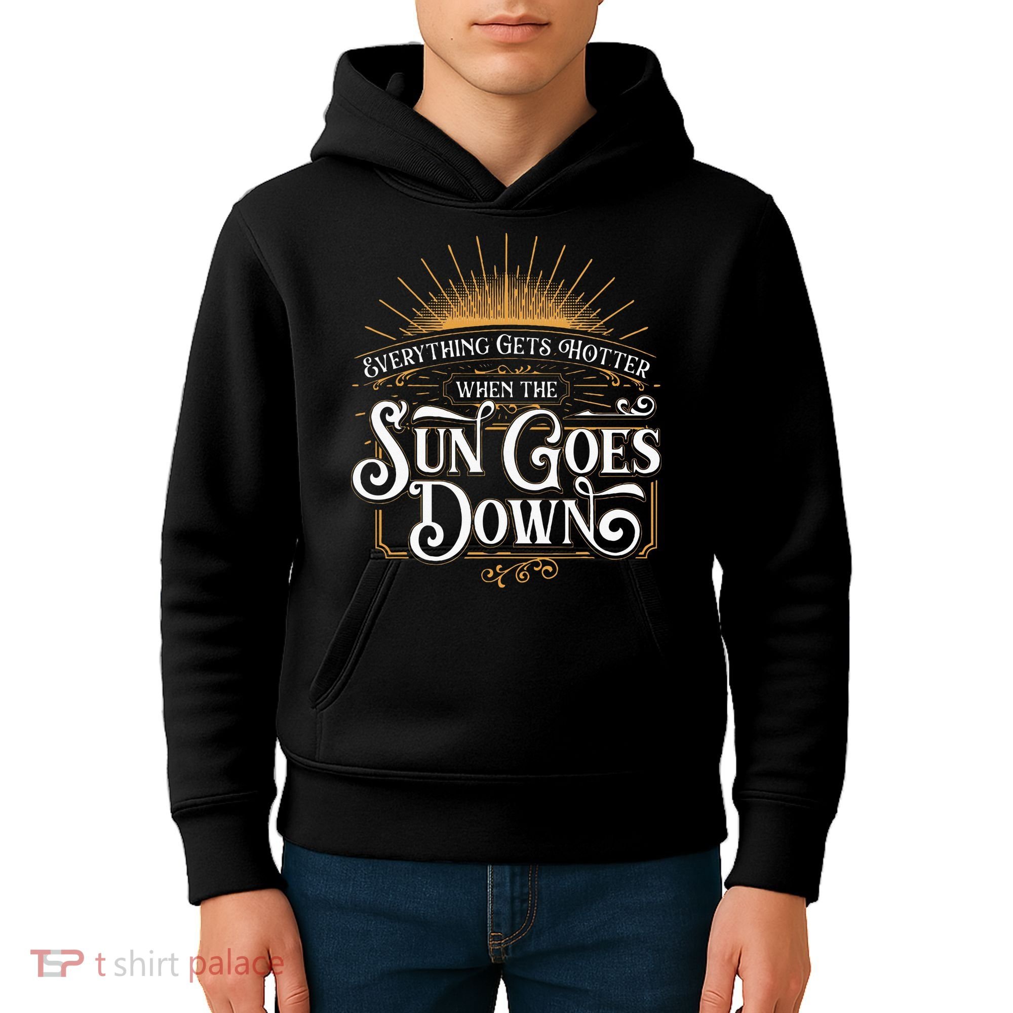 Everything Gets Hotter When The Sun Goes Down Country Music Kids Hoodie