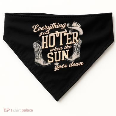 Everything Gets Hotter When The Sun Goes Down Country Music USA-Made Doggie Bandana