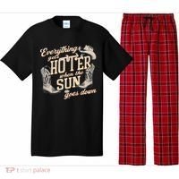 Everything Gets Hotter When The Sun Goes Down Country Music Pajama Set thumb 0