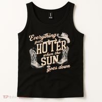 Everything Gets Hotter When The Sun Goes Down Country Music Tank Top thumb 2