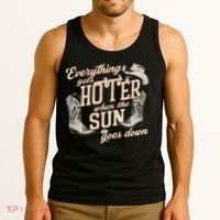Everything Gets Hotter When The Sun Goes Down Country Music Tank Top thumb 3