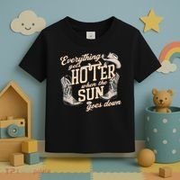 Everything Gets Hotter When The Sun Goes Down Country Music Toddler T-Shirt thumb 3