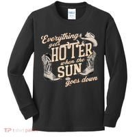 Everything Gets Hotter When The Sun Goes Down Country Music Kids Long Sleeve Shirt thumb 0