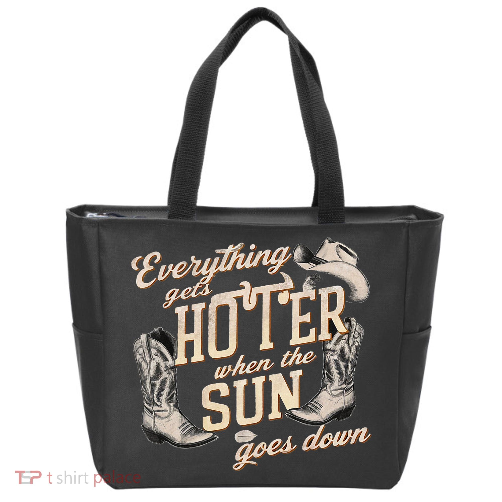 Everything Gets Hotter When The Sun Goes Down Country Music Tote Bag