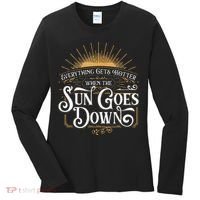 Everything Gets Hotter When The Sun Goes Down Country Music Women's Long Sleeve Shirt thumb 0