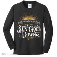 Everything Gets Hotter When The Sun Goes Down Country Music Kids Long Sleeve Shirt thumb 0