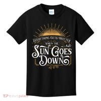 Everything Gets Hotter When The Sun Goes Down Country Music Kids T-Shirt thumb 0