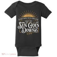 Everything Gets Hotter When The Sun Goes Down Country Music Baby Bodysuit thumb 0