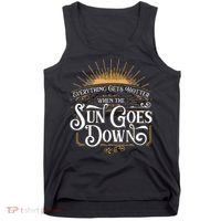 Everything Gets Hotter When The Sun Goes Down Country Music Tank Top thumb 0