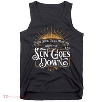 Everything Gets Hotter When The Sun Goes Down Country Music Tank Top thumb 0