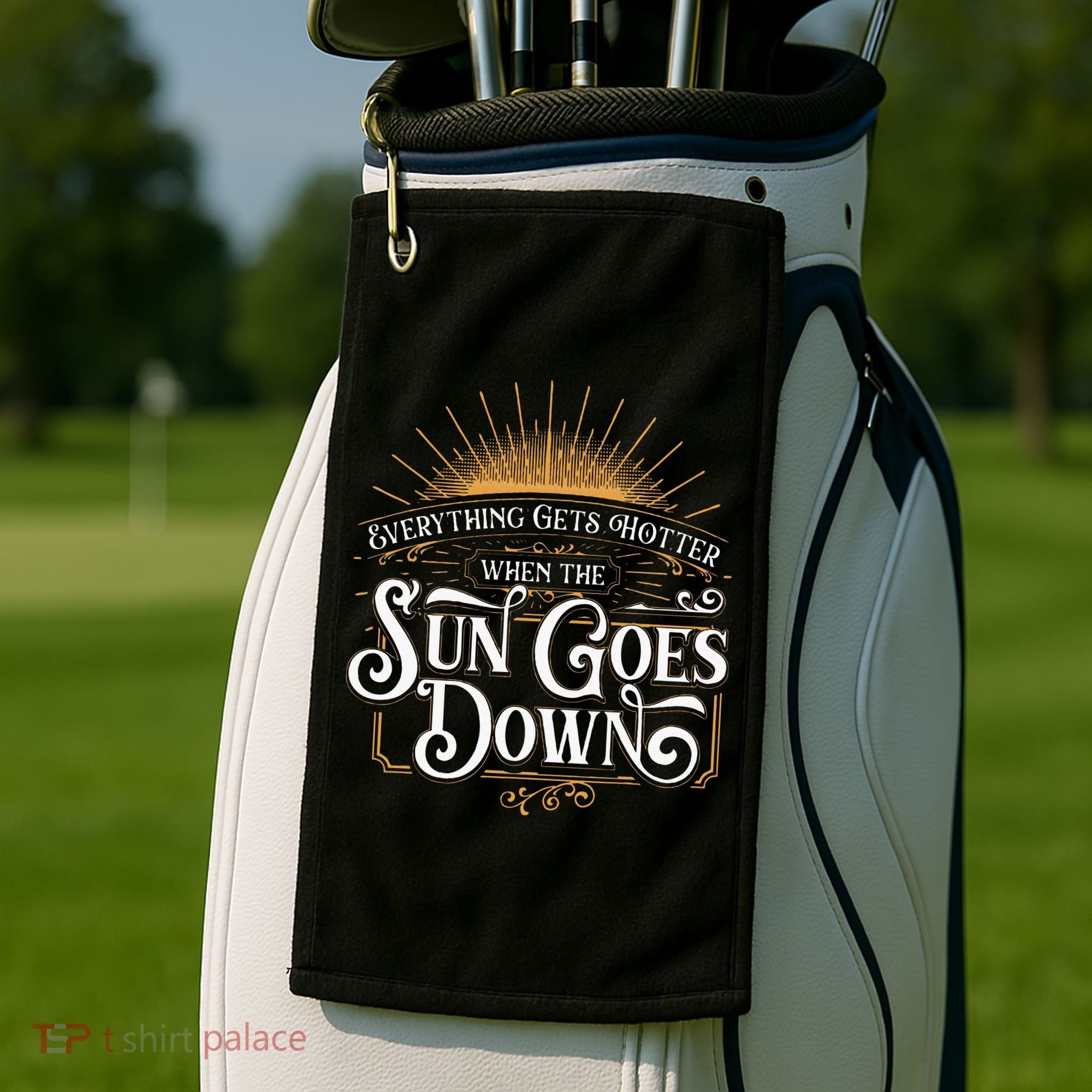 Everything Gets Hotter When The Sun Goes Down Country Music Golf Towel