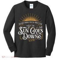 Everything Gets Hotter When The Sun Goes Down Country Music Kids Long Sleeve Shirt thumb 0