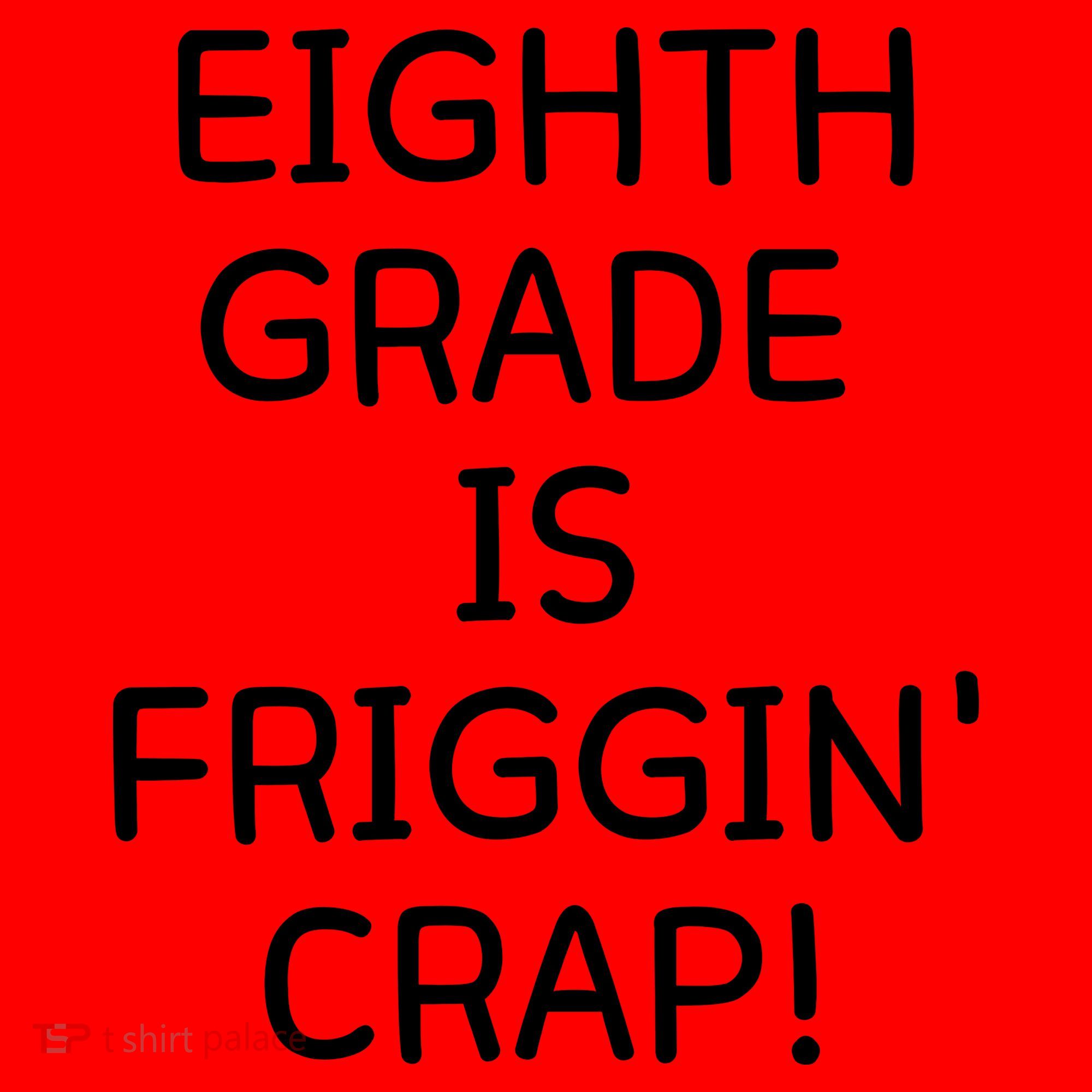 Eighth Grade Is Friggin Crap Funny Santa Hat