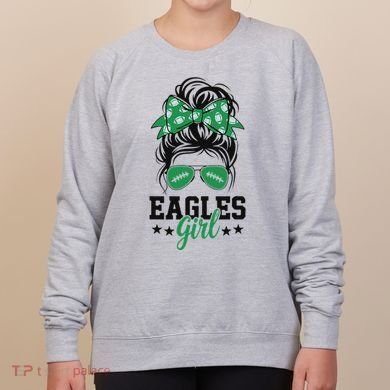 Eagles Girl Messy Bun Women's Sweatshirt