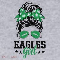 Eagles Girl Messy Bun Women's Sweatshirt thumb 2