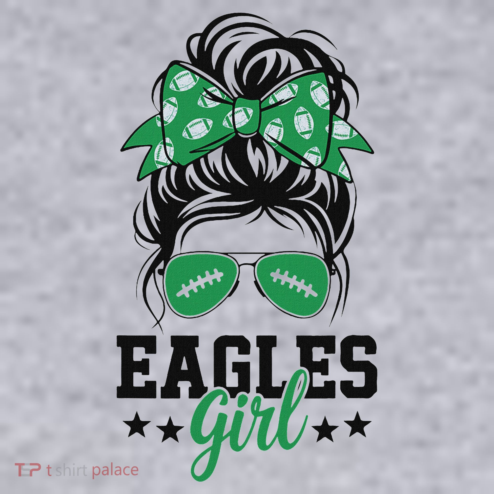 Eagles Girl Messy Bun Women's Sweatshirt
