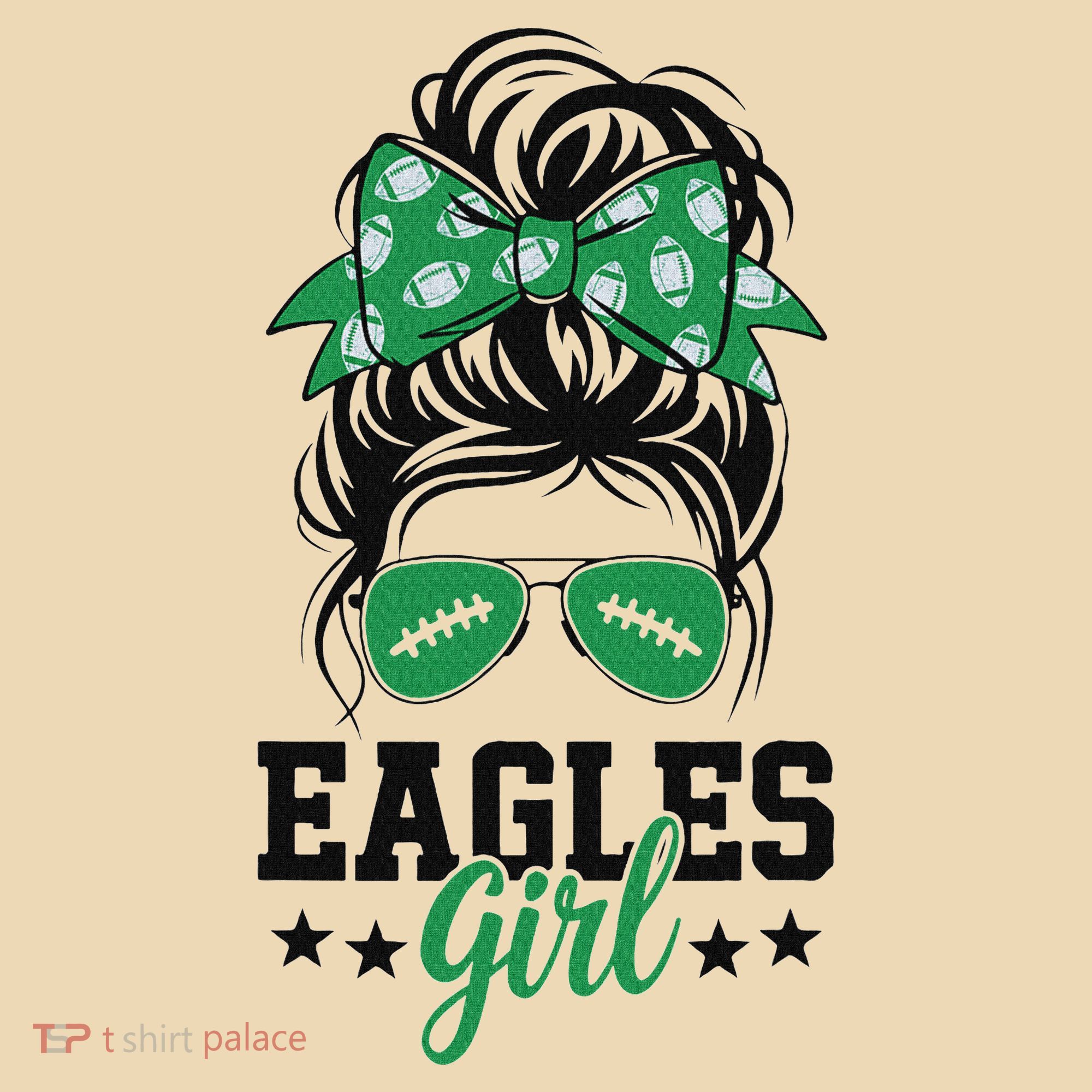 Eagles Girl Messy Bun Tote Bag