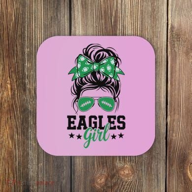Eagles Girl Messy Bun Coaster