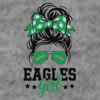 Eagles Girl Messy Bun Toddler Hoodie thumb 2
