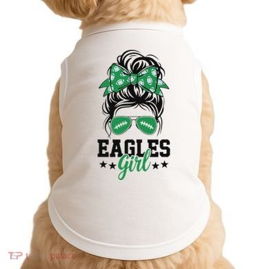 Eagles Girl Messy Bun Doggie Tank
