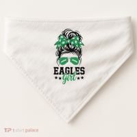 Eagles Girl Messy Bun USA-Made Doggie Bandana thumb 0