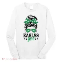Eagles Girl Messy Bun Long Sleeve Shirt thumb 0