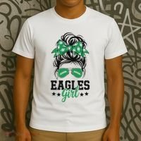 Eagles Girl Messy Bun T-Shirt thumb 3