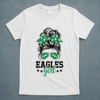 Eagles Girl Messy Bun T-Shirt thumb 5