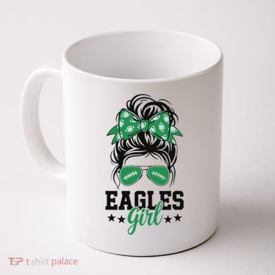 Eagles Girl Messy Bun Coffee Mug