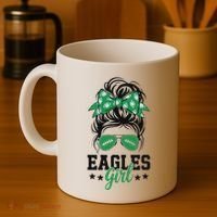 Eagles Girl Messy Bun Coffee Mug thumb 4