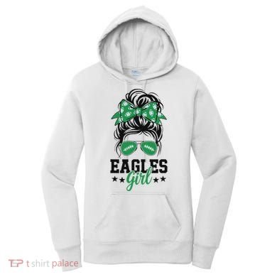 Eagles Girl Messy Bun Women's Hoodie